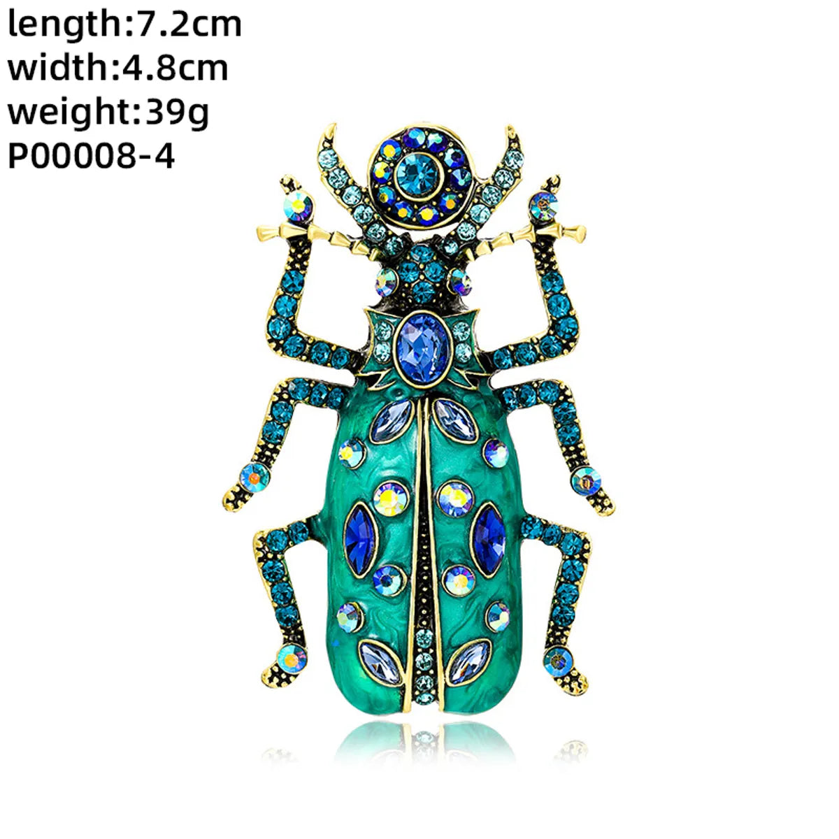 Novelty Insect Alloy Enamel Inlay Zircon Unisex Brooches