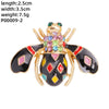 Novelty Insect Alloy Enamel Inlay Zircon Unisex Brooches