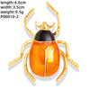 Novelty Insect Alloy Enamel Inlay Zircon Unisex Brooches