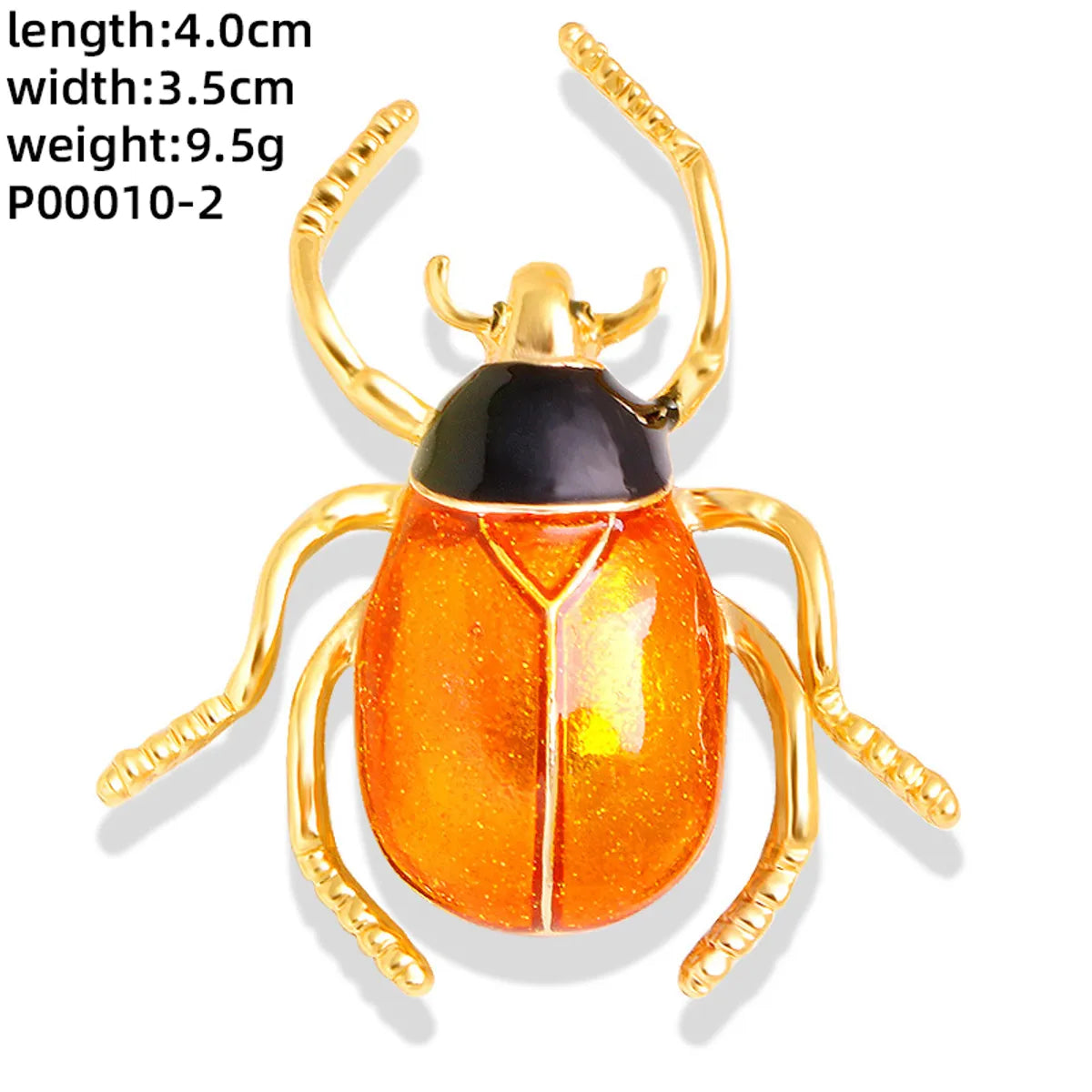 Novelty Insect Alloy Enamel Inlay Zircon Unisex Brooches