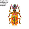 Novelty Insect Alloy Enamel Inlay Zircon Unisex Brooches