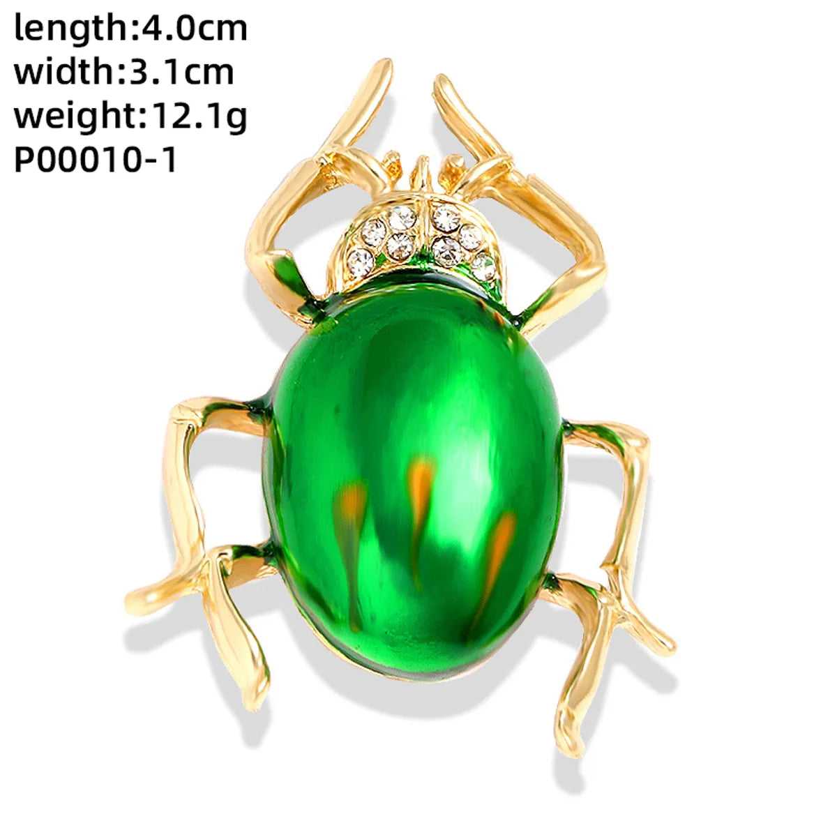 Novelty Insect Alloy Enamel Inlay Zircon Unisex Brooches