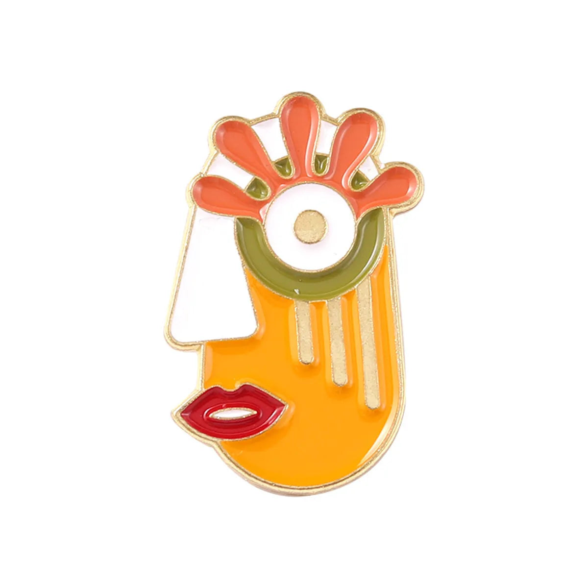 Novelty Mask Alloy Plating Unisex Brooches