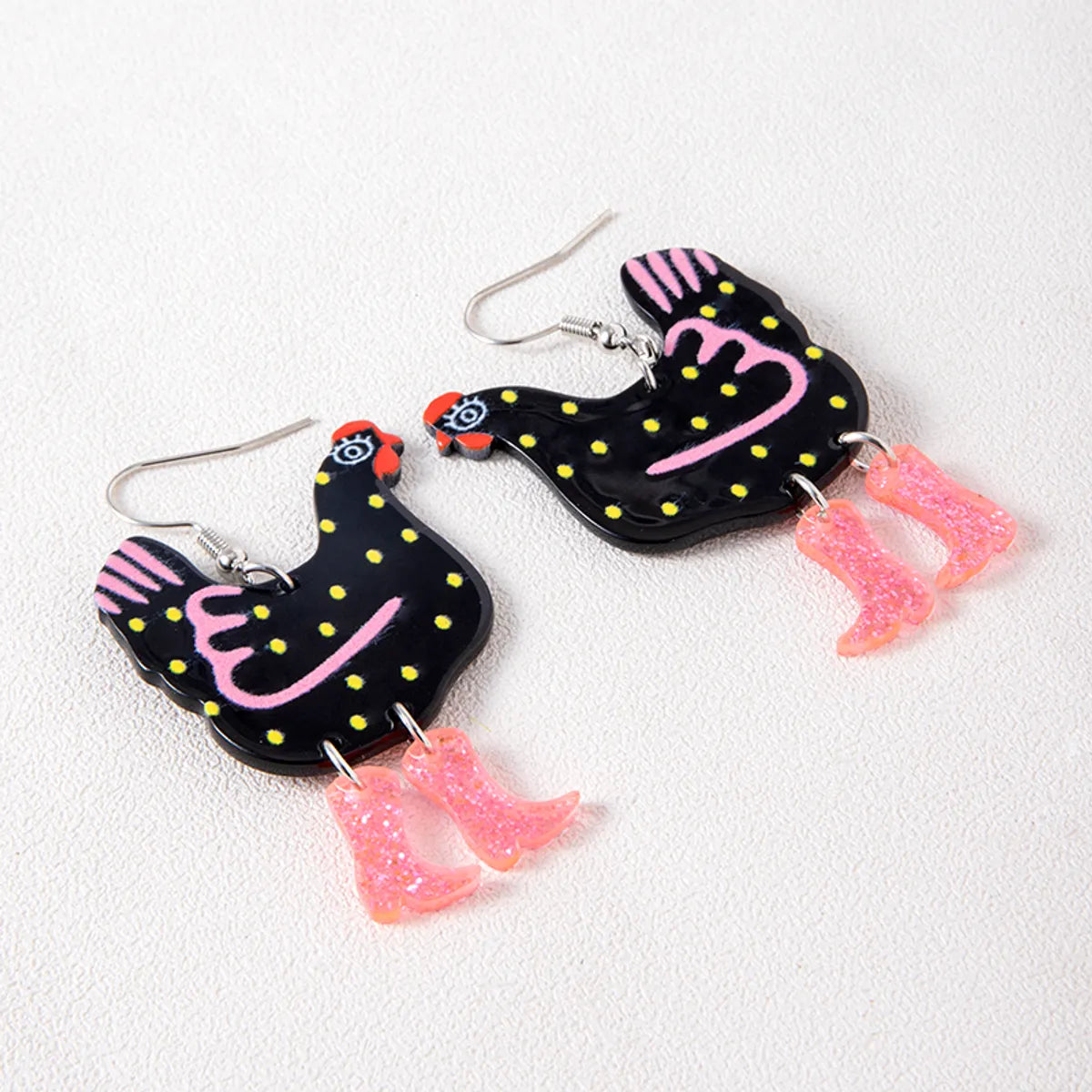 1 Pair Novelty Polka Dots Irregular Arylic Drop Earrings