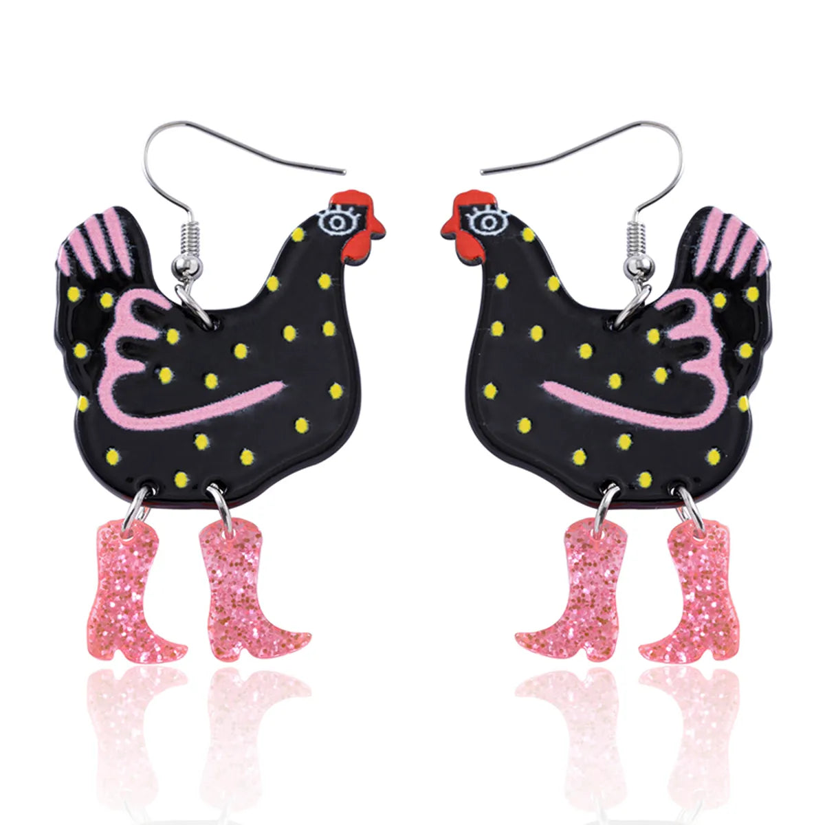 1 Pair Novelty Polka Dots Irregular Arylic Drop Earrings