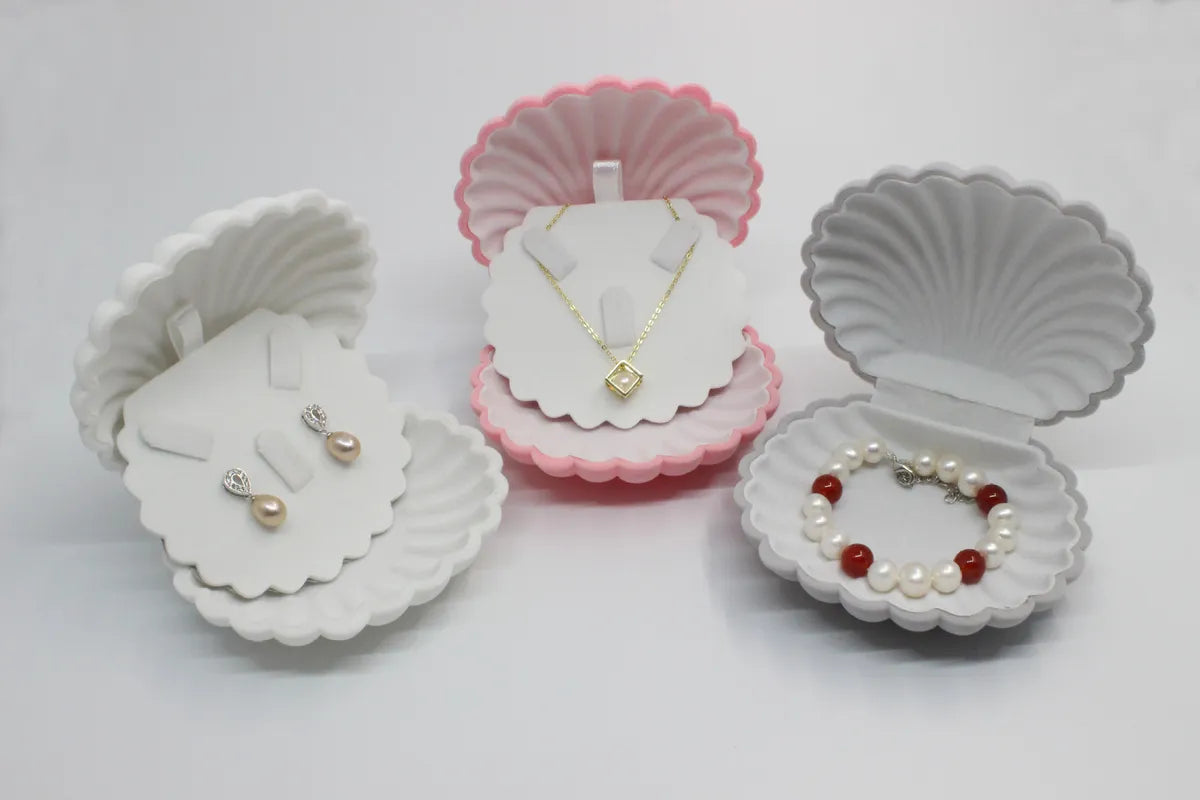 Novelty Shell Flannel Jewelry Boxes