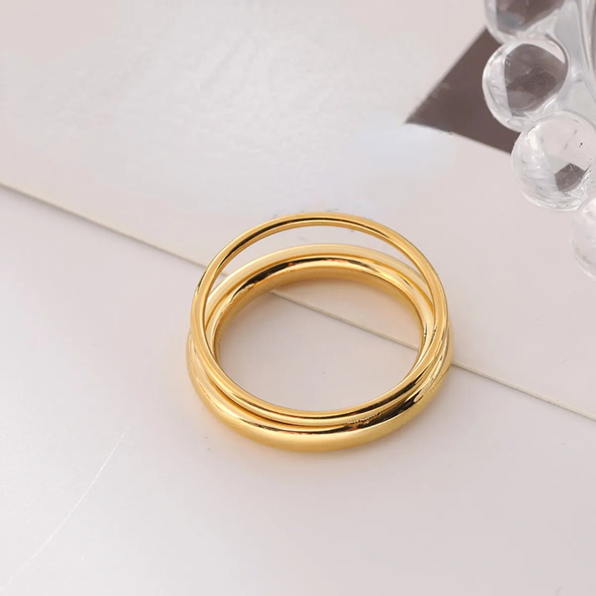 Novelty Simple Style Round Stainless Steel Plating Rings