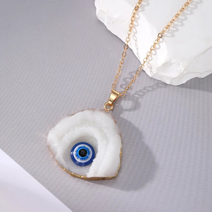 Novelty Simple Style U Shape Devil'S Eye Alloy Resin Women'S Keychain Necklace