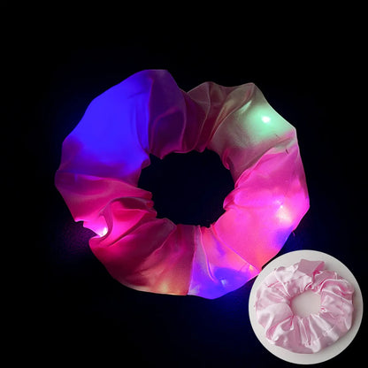 Novelty Solid Color Artificial Crystal Luminous Hair Tie 1 Piece