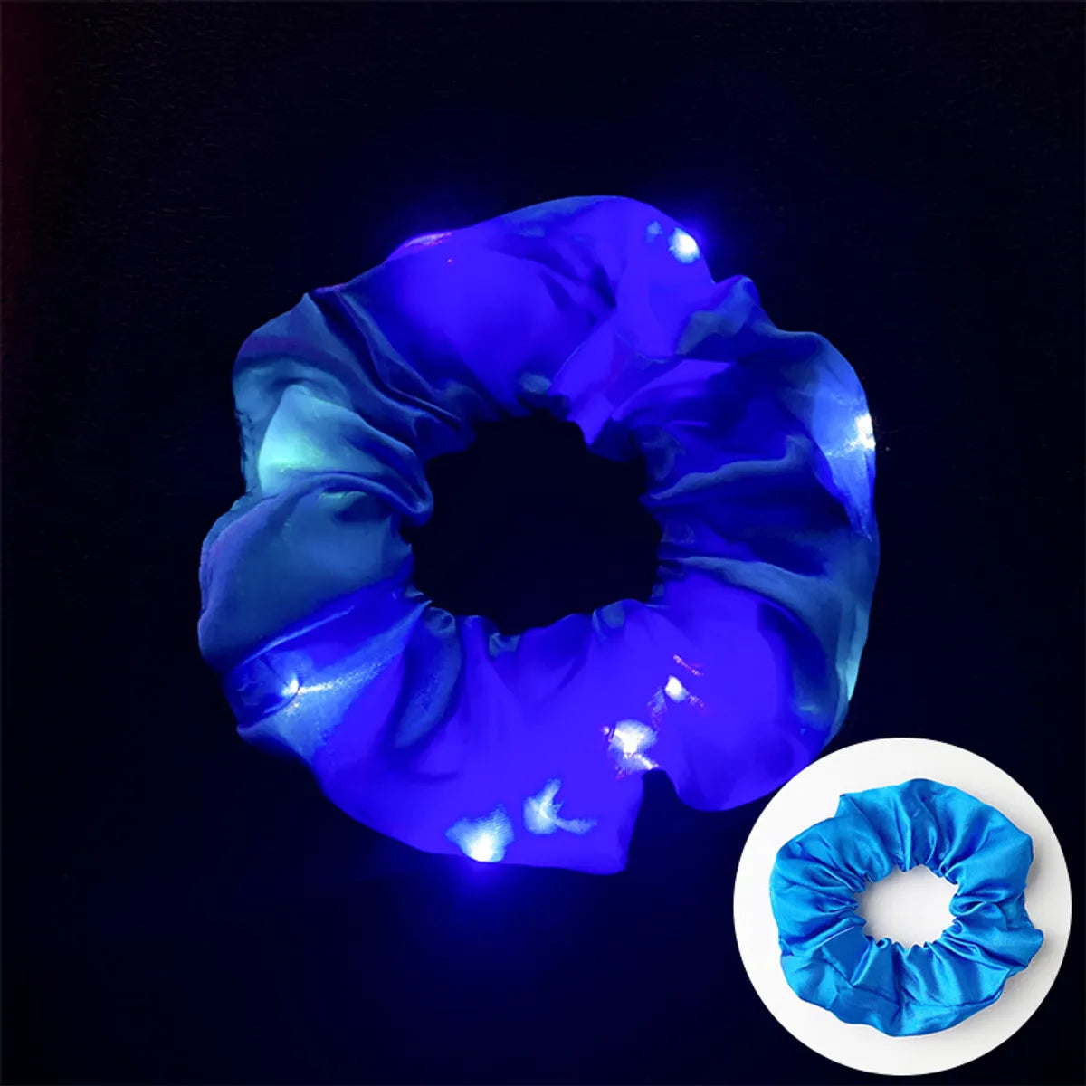 Novelty Solid Color Artificial Crystal Luminous Hair Tie 1 Piece