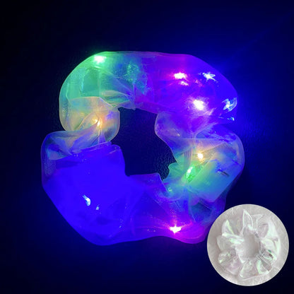 Novelty Solid Color Artificial Crystal Luminous Hair Tie 1 Piece