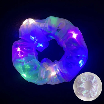 Novelty Solid Color Artificial Crystal Luminous Hair Tie 1 Piece