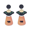 Novelty Spaceship Arylic Patchwork Women'S Drop Earrings 1 Pair