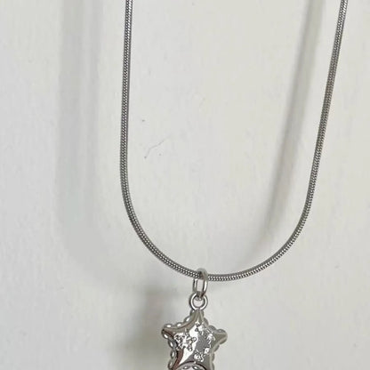 Novelty Star Titanium Steel Pendant Necklace In Bulk