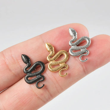 Novelty Streetwear Snake Stainless Steel Polishing Tongue Nail