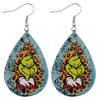 Novelty Water Droplets Pu Leather Women'S Earrings 1 Pair