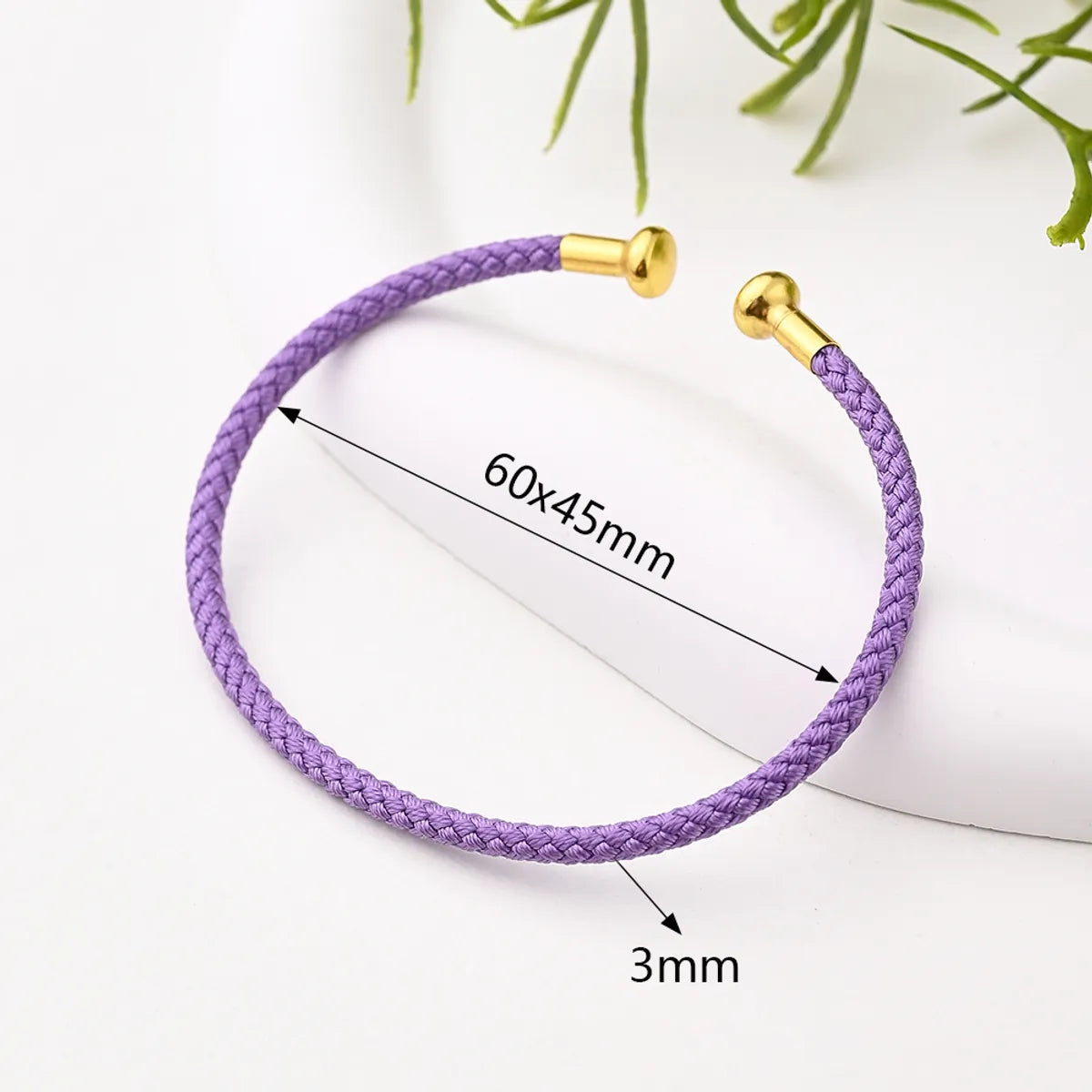 Nylon Copper 18K Gold Plated Handmade Plating Multicolor Simple Solid Color Adjustable Bracelet