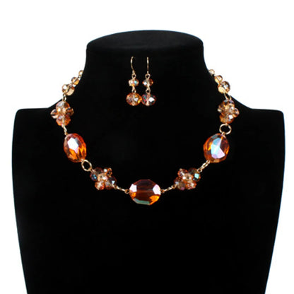 Occident And The United States Beads  Necklace (orange)  Nhct0024-orange