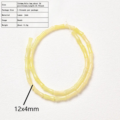 1 Strand/Package Hole 1~1.9mm Natural Stone Fossil N2683-Y02 Lemon Jade Pink Opal Irregular Stripe Simple Polished Beads