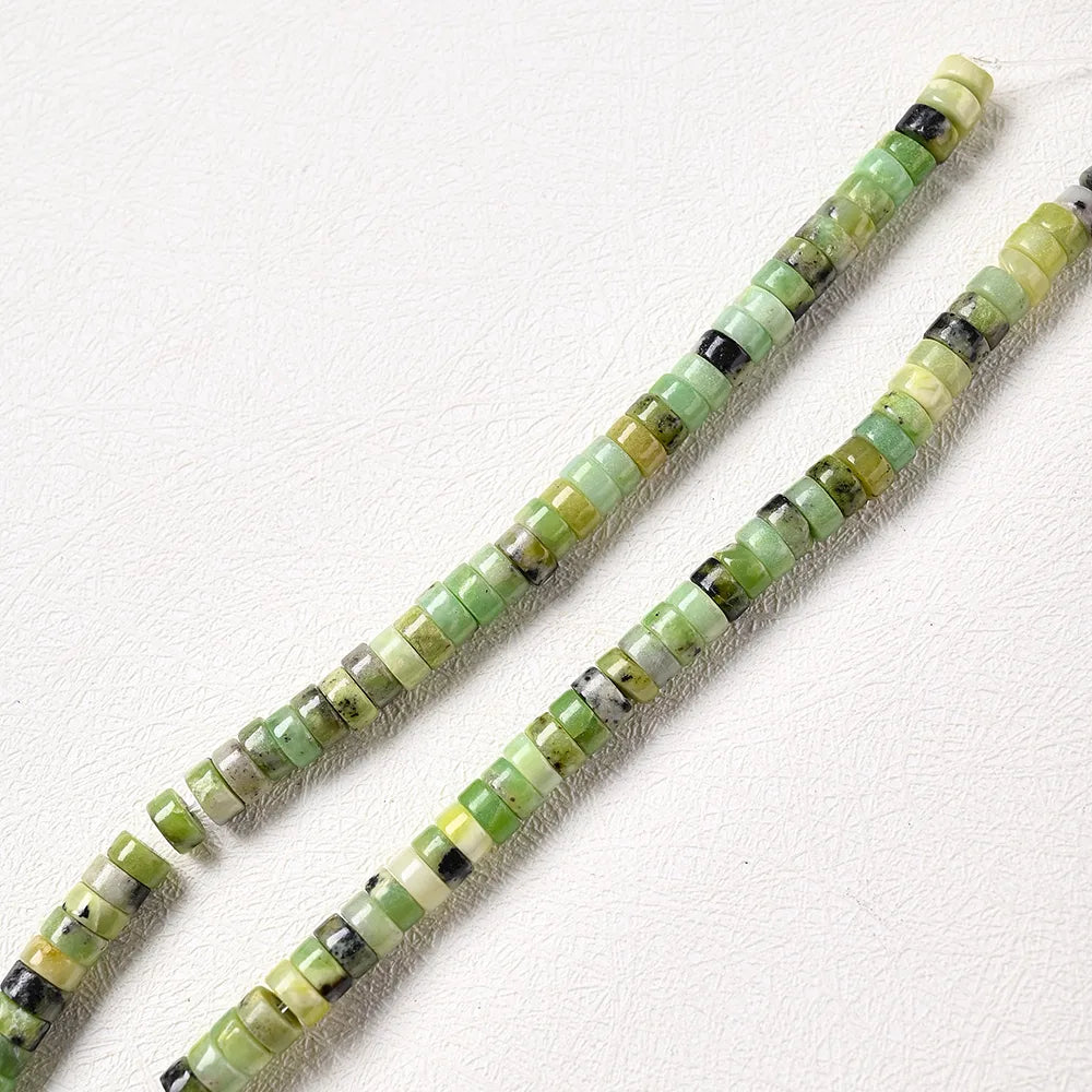 1 Strand/Package Hole 1~1.9mm Natural Stone Serpentine Irregular Simple Polished Beads