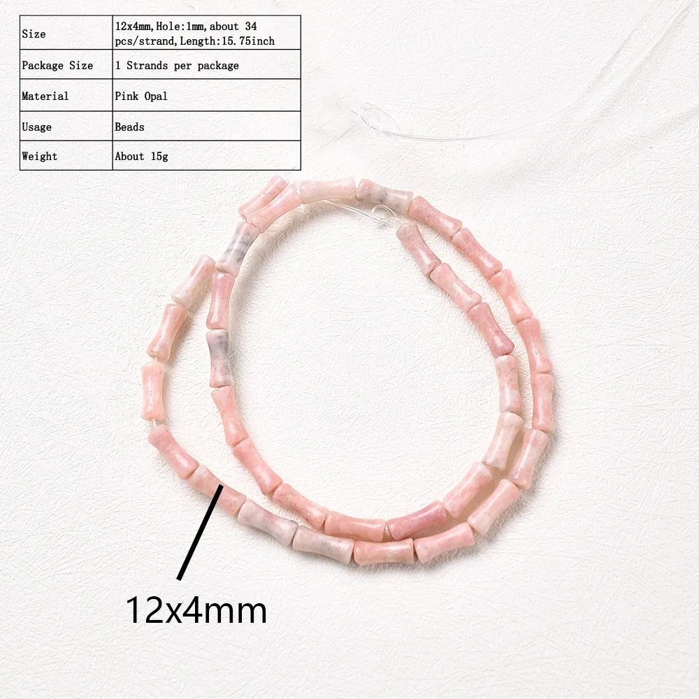 1 Strand/Package Hole 1~1.9mm Natural Stone Fossil N2683-Y02 Lemon Jade Pink Opal Irregular Stripe Simple Polished Beads