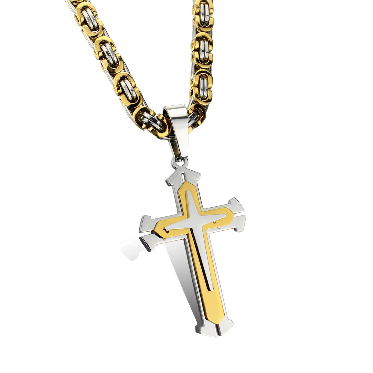 Original Design Cross 304 Stainless Steel Plating Men'S