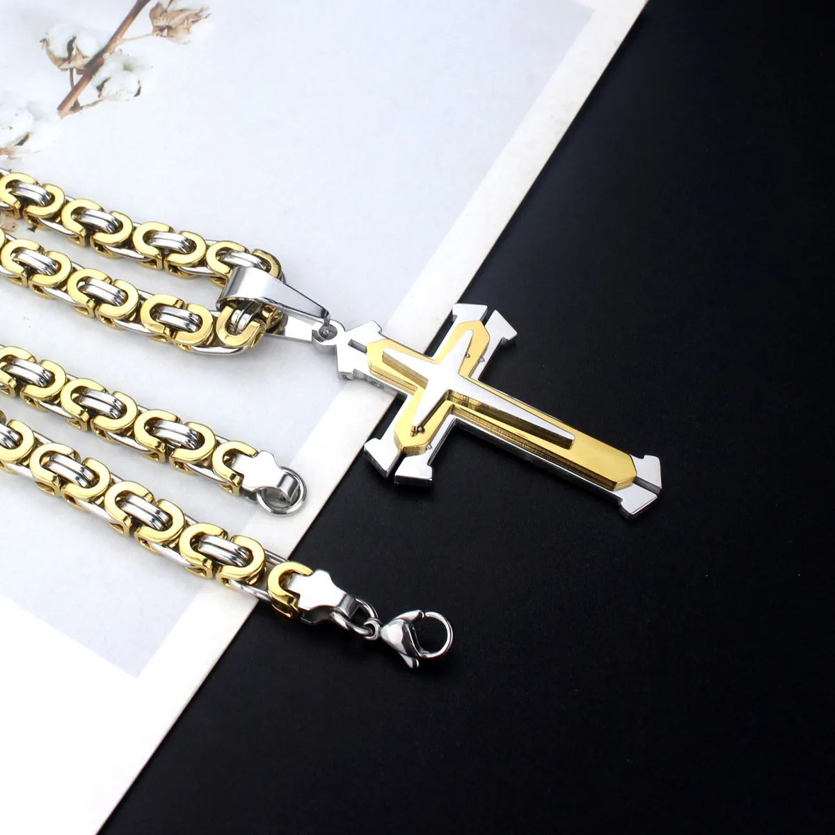 Original Design Cross 304 Stainless Steel Plating Men'S