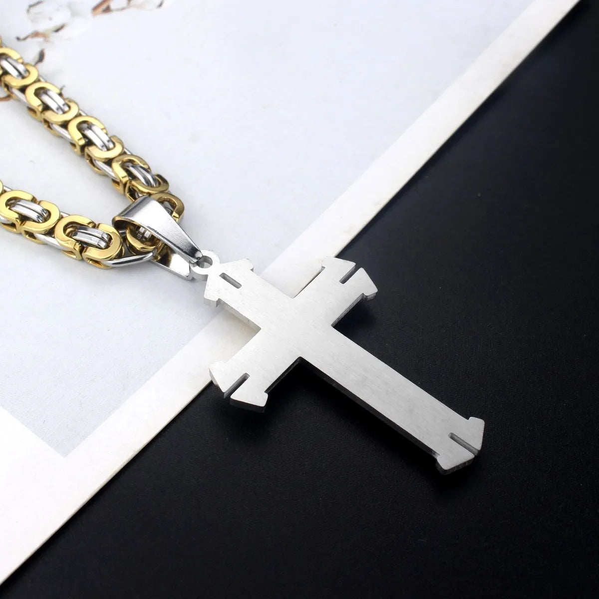 Original Design Cross 304 Stainless Steel Plating Men'S