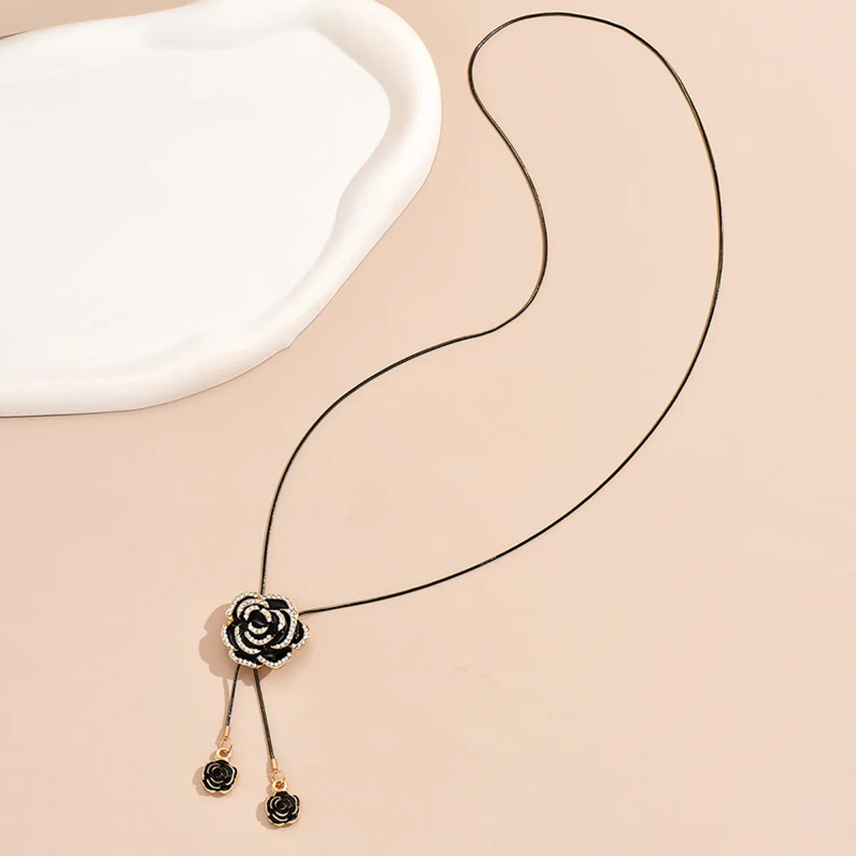 Original Design Flower Alloy Plating Women's Long Necklace