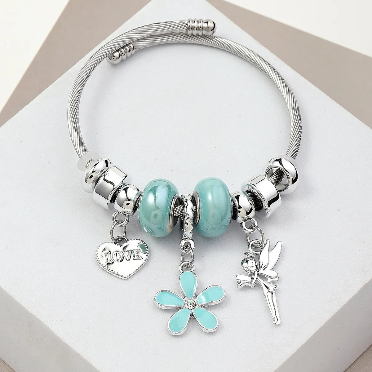 Original Design Flower Stainless Steel Plating Bangle