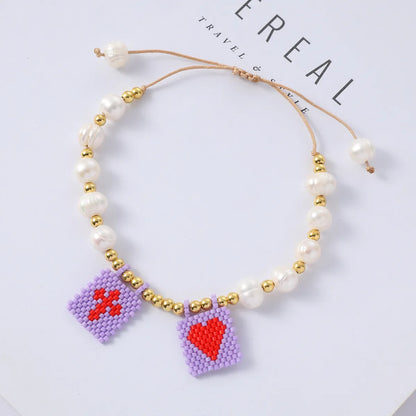 Original Design Heart Shape Freshwater Pearl Bracelets