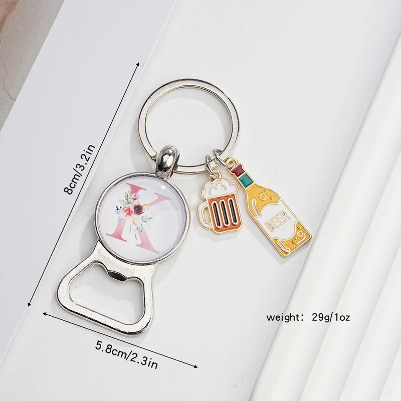 Original Design Letter Metal Unisex Bag Pendant Keychain