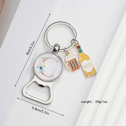 Original Design Letter Metal Unisex Bag Pendant Keychain