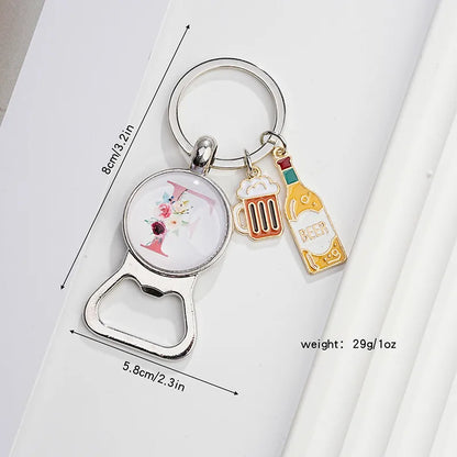 Original Design Letter Metal Unisex Bag Pendant Keychain