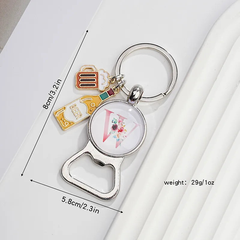 Original Design Letter Metal Unisex Bag Pendant Keychain