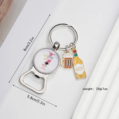 Original Design Letter Metal Unisex Bag Pendant Keychain