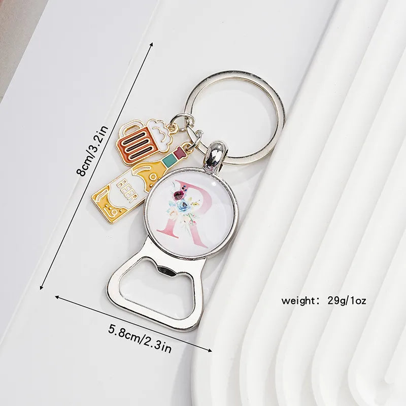 Original Design Letter Metal Unisex Bag Pendant Keychain