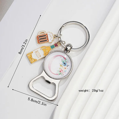 Original Design Letter Metal Unisex Bag Pendant Keychain