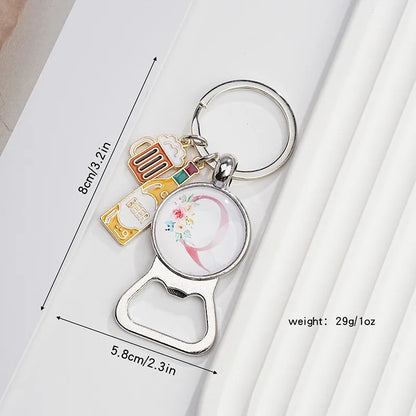 Original Design Letter Metal Unisex Bag Pendant Keychain