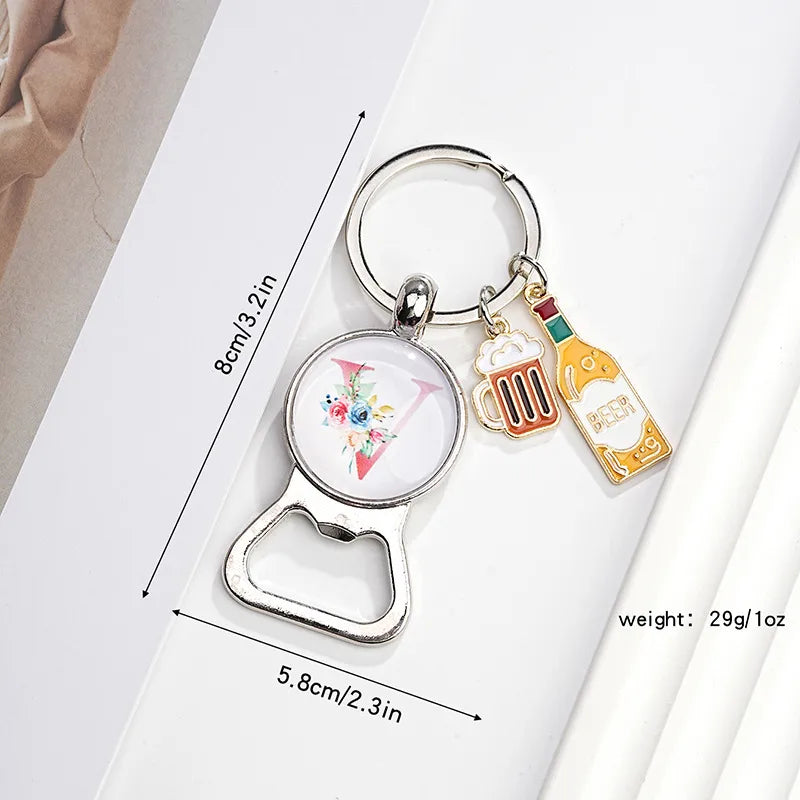 Original Design Letter Metal Unisex Bag Pendant Keychain