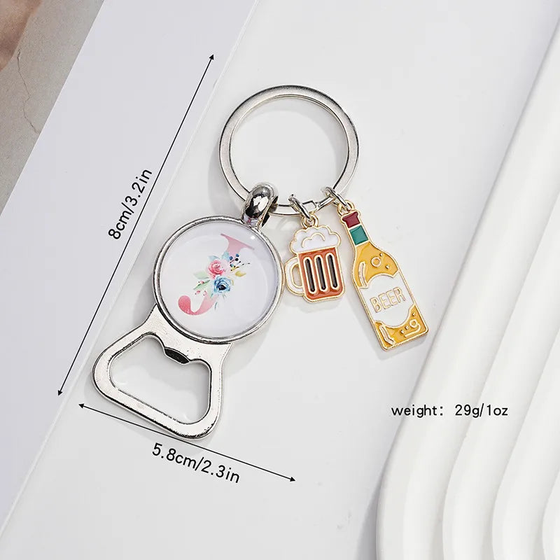 Original Design Letter Metal Unisex Bag Pendant Keychain