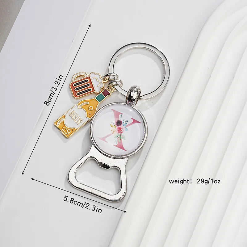 Original Design Letter Metal Unisex Bag Pendant Keychain