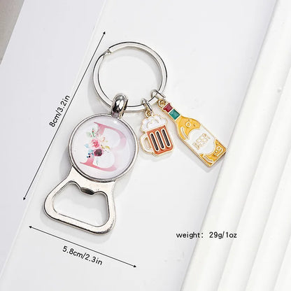 Original Design Letter Metal Unisex Bag Pendant Keychain