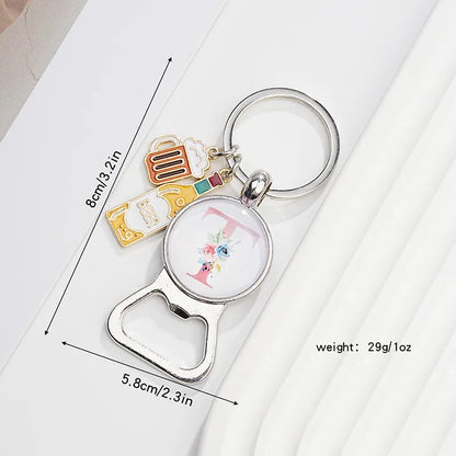 Original Design Letter Metal Unisex Bag Pendant Keychain