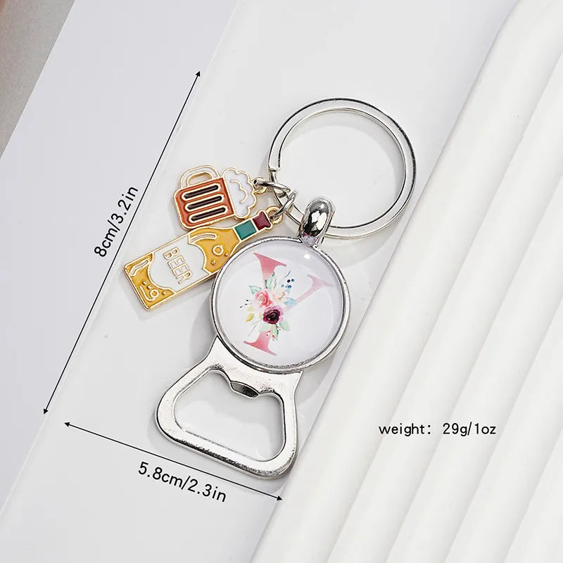 Original Design Letter Metal Unisex Bag Pendant Keychain