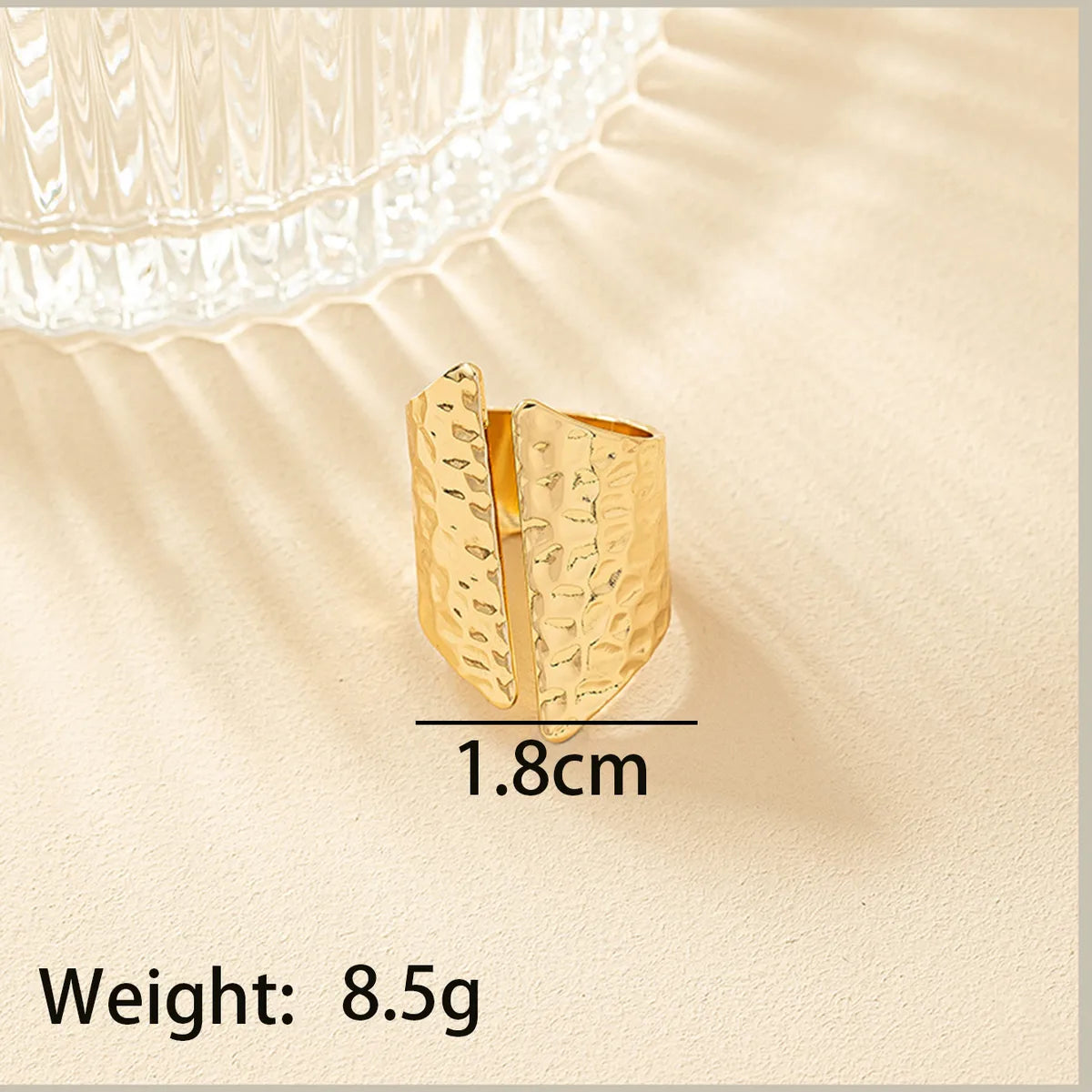 Original Design Retro Exaggerated Geometric Alloy Plating Women'S Open Rings