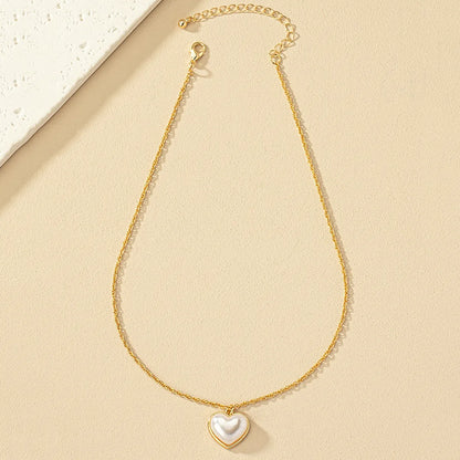 Original Design Retro Streetwear Heart Shape Alloy Plating Inlay Rhinestones Women's Pendant Necklace