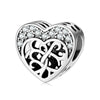 1 Piece Sterling Silver Zircon Inlay Polished Pendant Beads