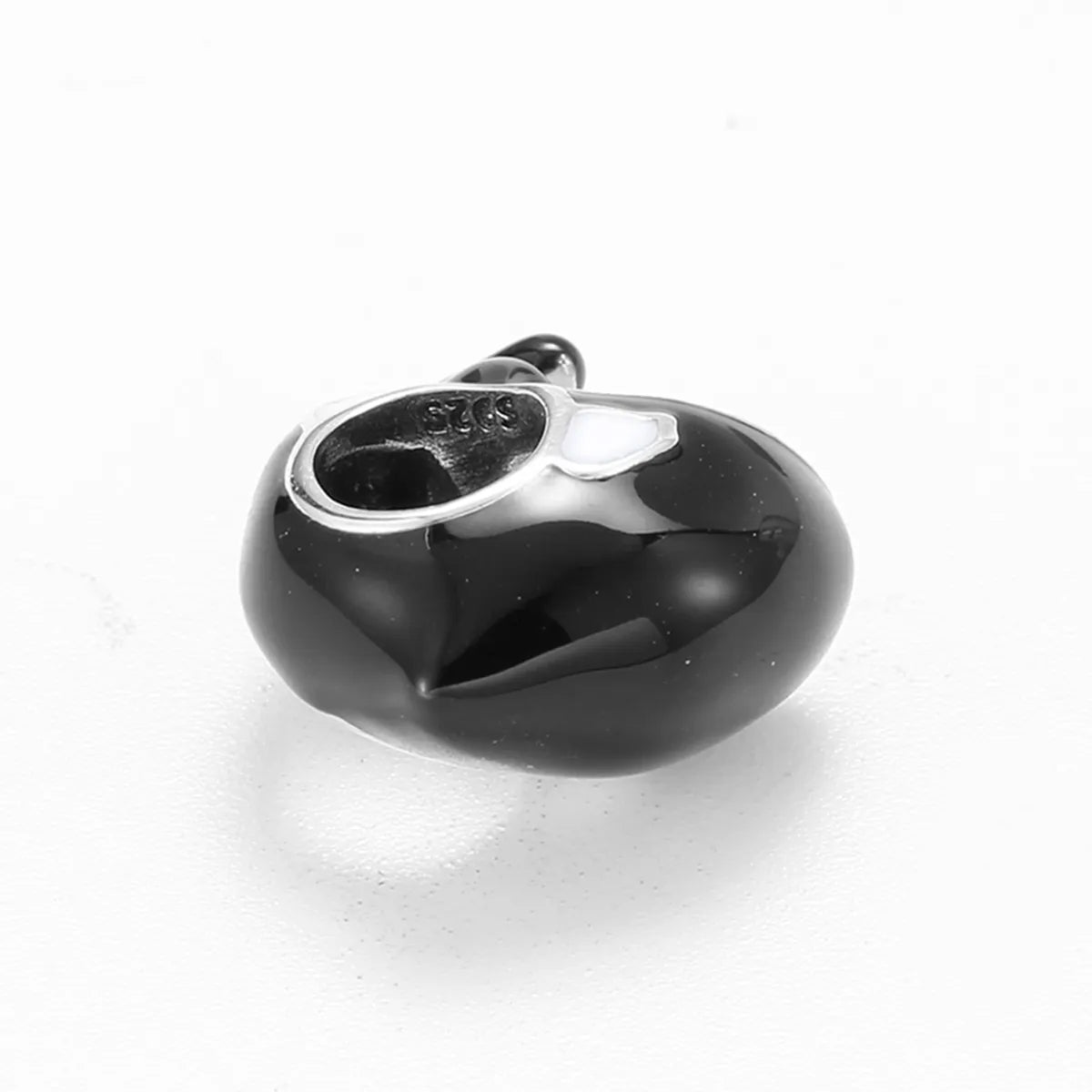 Original Design Simple Style Heart Shape Footprint Whale Sterling Silver Inlay Zircon Jewelry Accessories