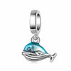 Original Design Simple Style Heart Shape Footprint Whale Sterling Silver Inlay Zircon Jewelry Accessories